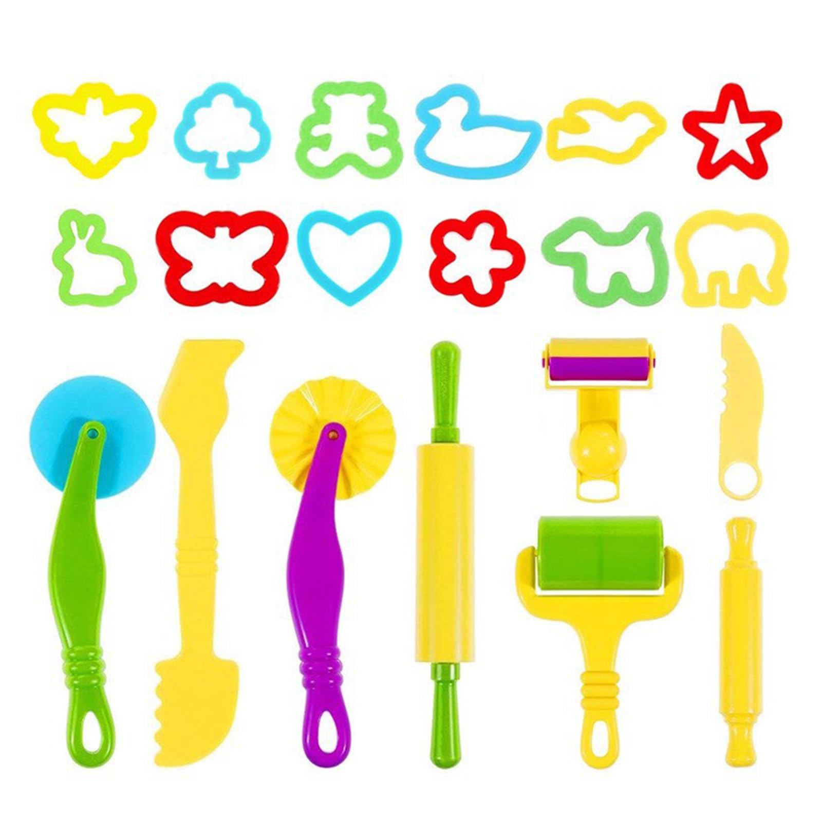 Creative Clay Stamps Mold for Craft Activity with Animal Themes Portable Easy Stamps Toy