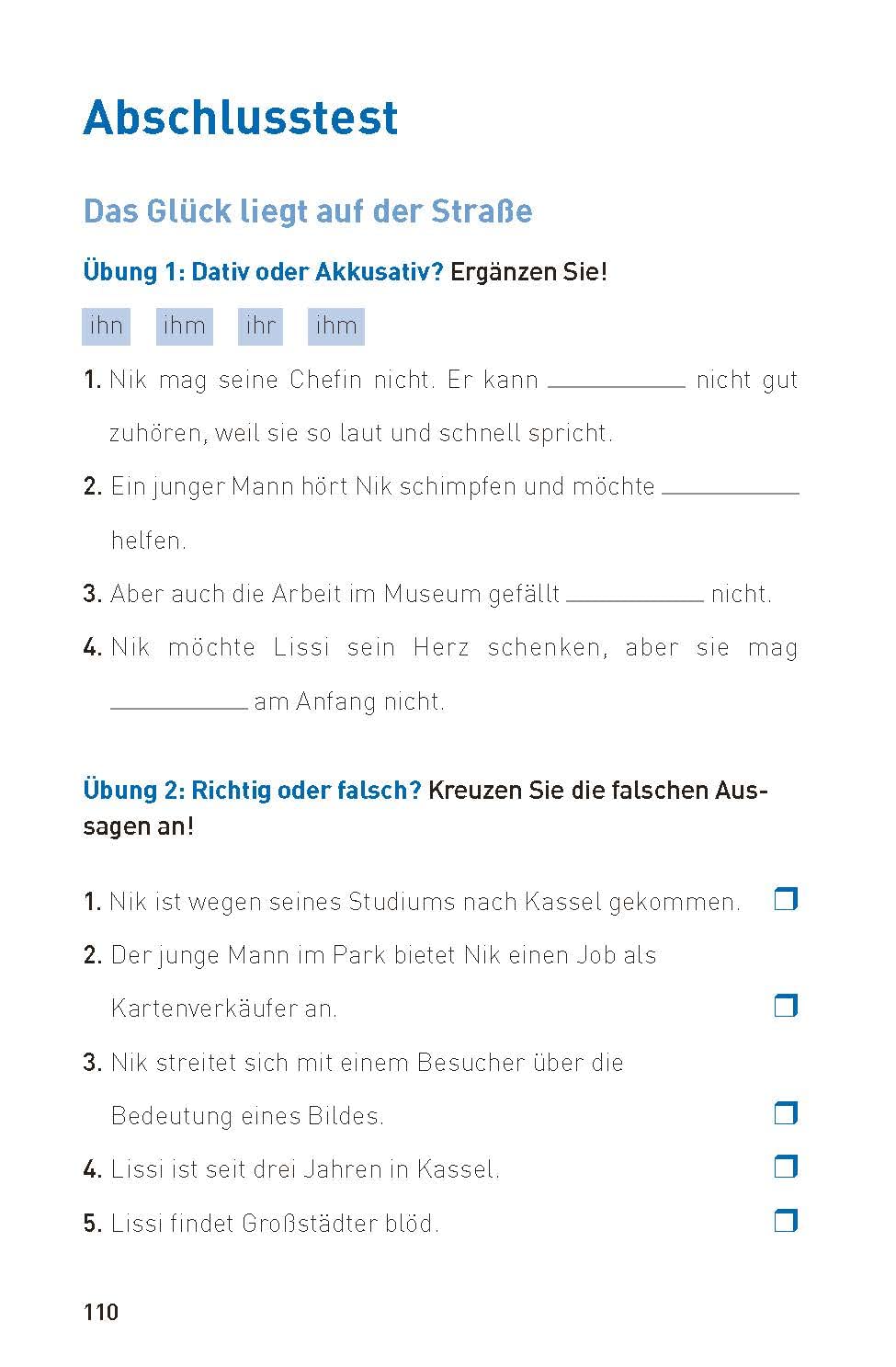 Das Glück liegt auf der Straße: Deutsch als Fremdsprache (DaF) B1