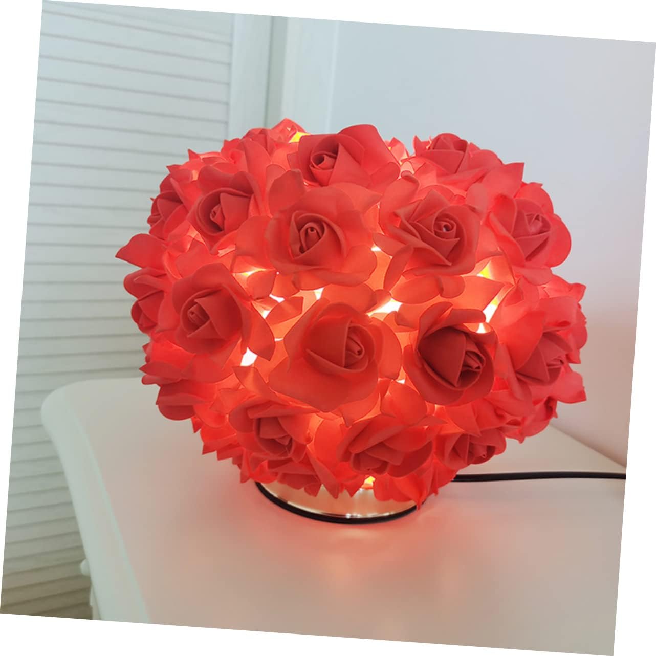 Mipcase Bedside Lamp Flowers Modern Table Lamp Lights Flowers Room Decor for Teen Girls for Girls Room