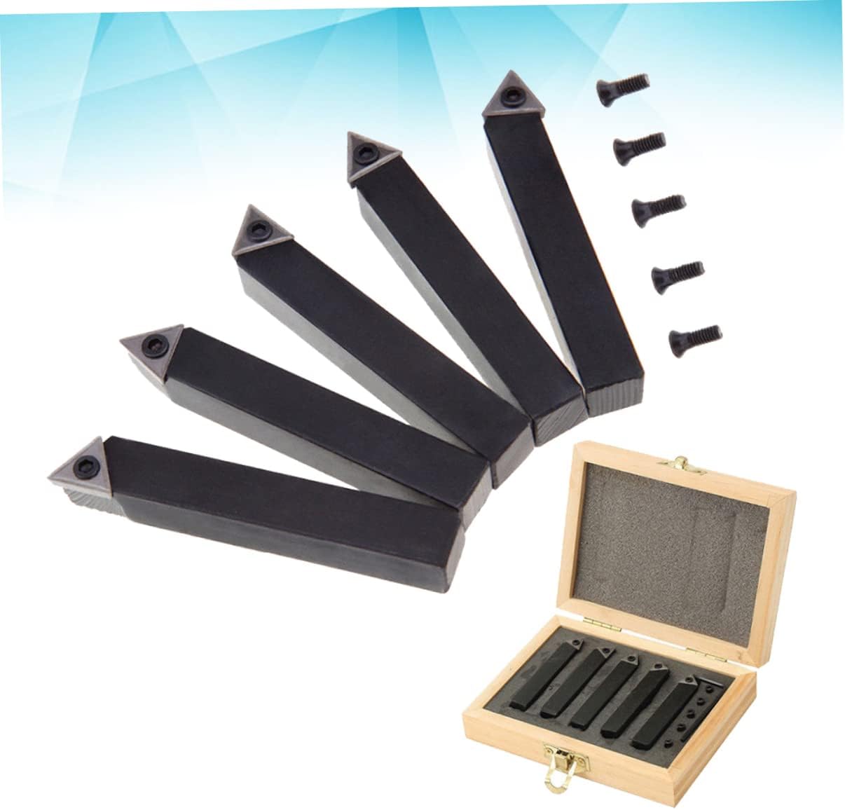 OSALADI 5pcs Indexable Carbide Inserts Lathe Tool 12.7mm Turning Insert for Lathe Turning Tools