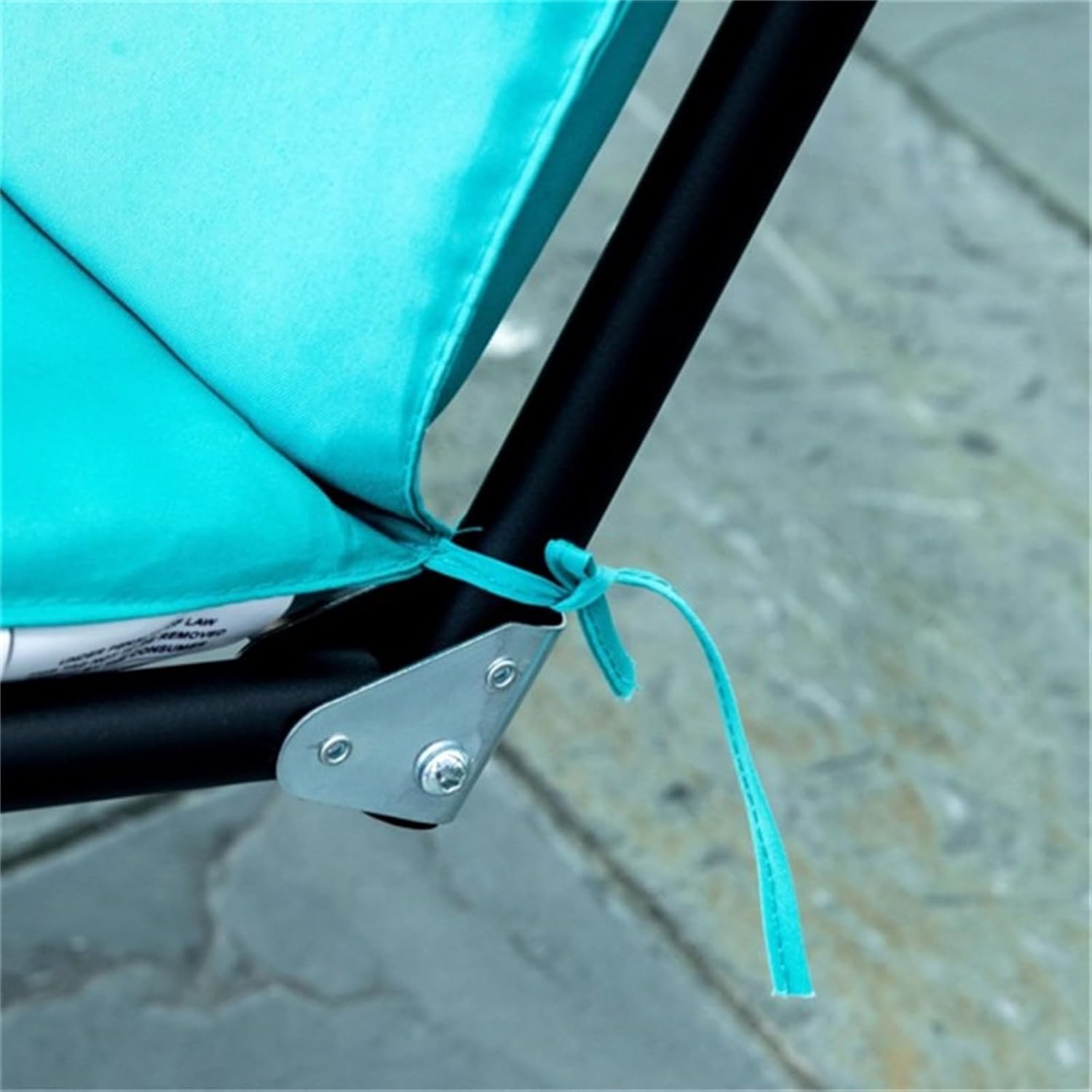 3 Seater Patio Swing Chair, Lounge Chair, Garden Rocking Chair with Blue Awning Sunshade for Garden, Courtyard