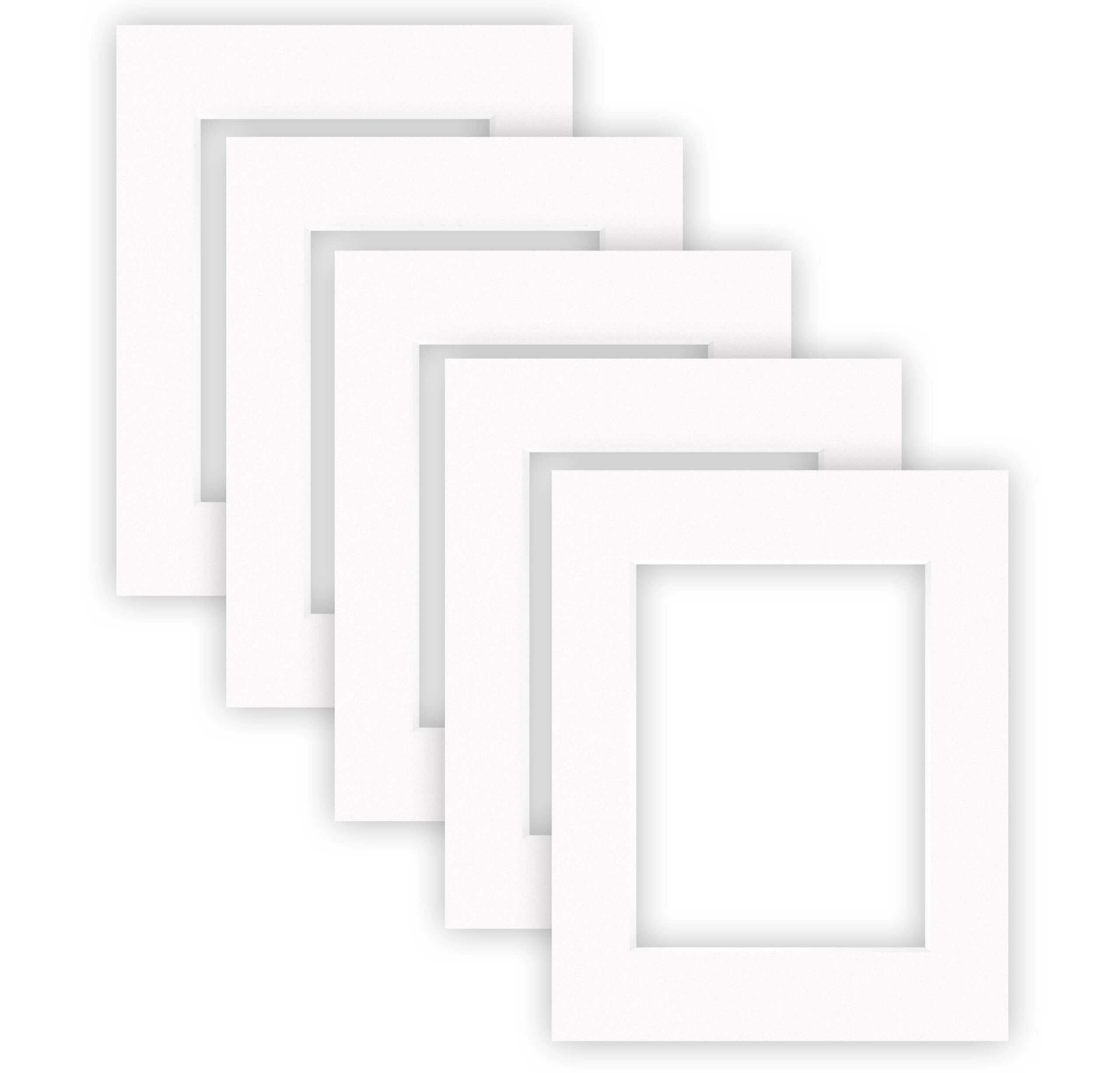 nielsen Conservation Picture Mounts - Pure White 24x30cm - Fits 15x20cm Photo (Pack of 5) - Acid-Free, pH Neutral and Protective, Smooth Surface