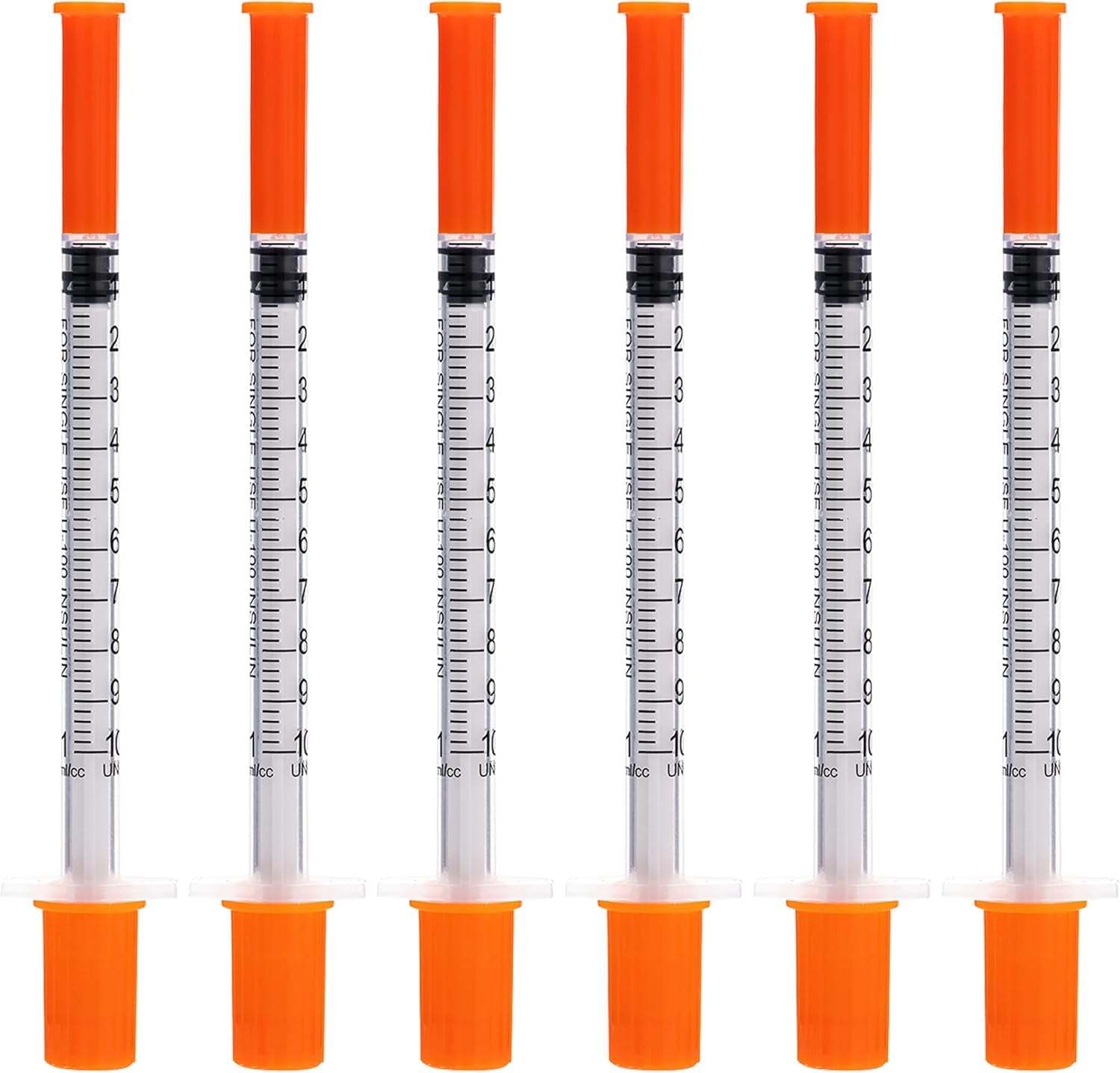 100 Pack U-100 1ML with 31 Ga 1/4 Inch,Individually Sealed,1.0 milliliters
