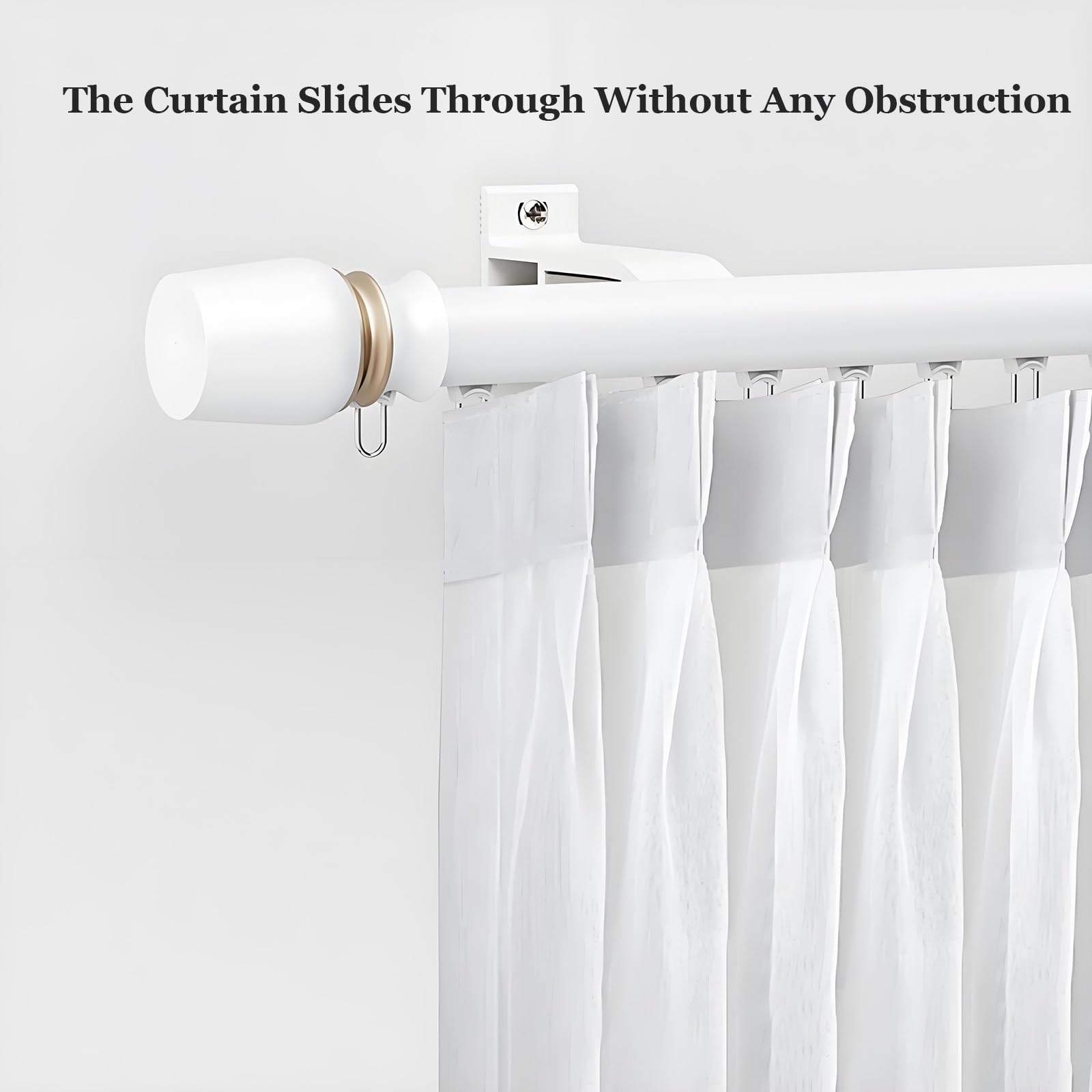 Barra De Cortina, Longitud 70-700cm, Riel para Cortina con Tapas Decorativas En Los Extremos, Curtain Rod Adecuada para Sala De Estar O Dormitorio (Gris, Negro)(Negro,400cm/13.1ft(4 * 100))
