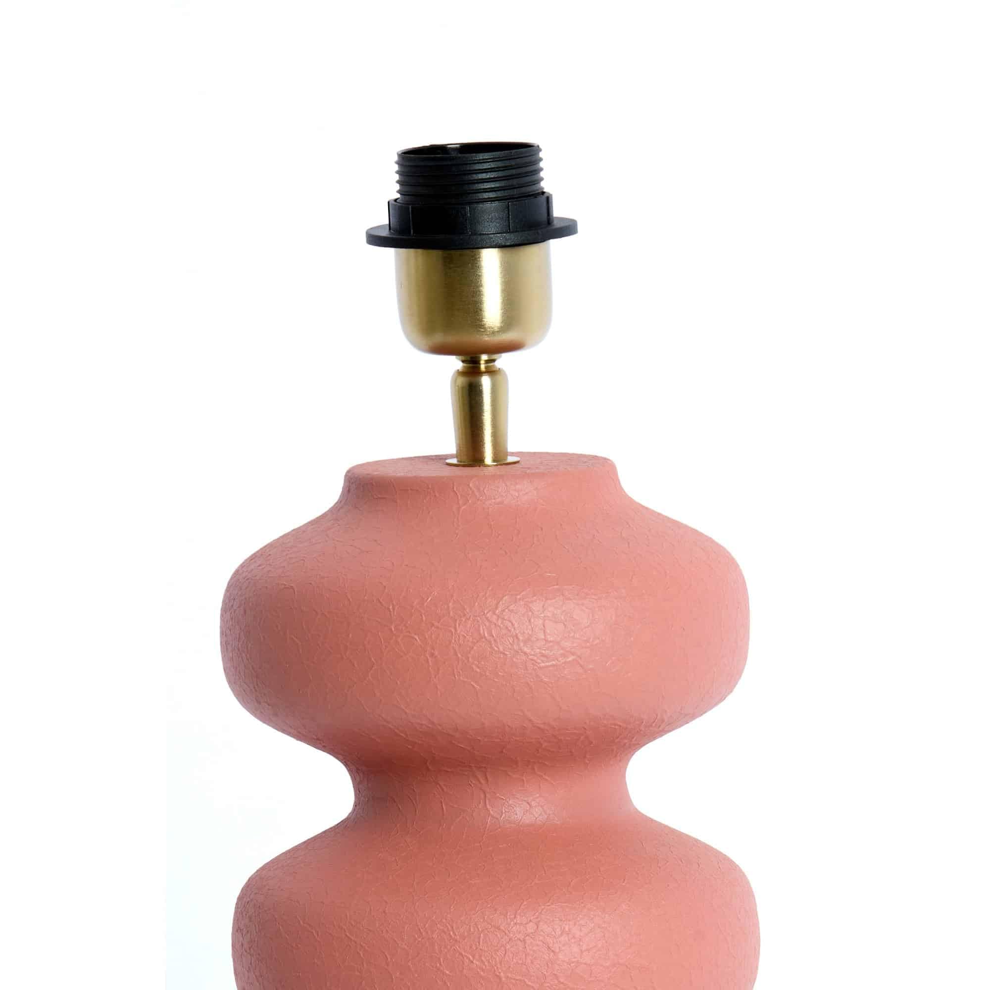 Light & Living Pied de lampe Soroca - Rose - Ø 15 x 42 cm - Rond - Métal - Pied de lampe de table - Lampe de salon et chambre à coucher