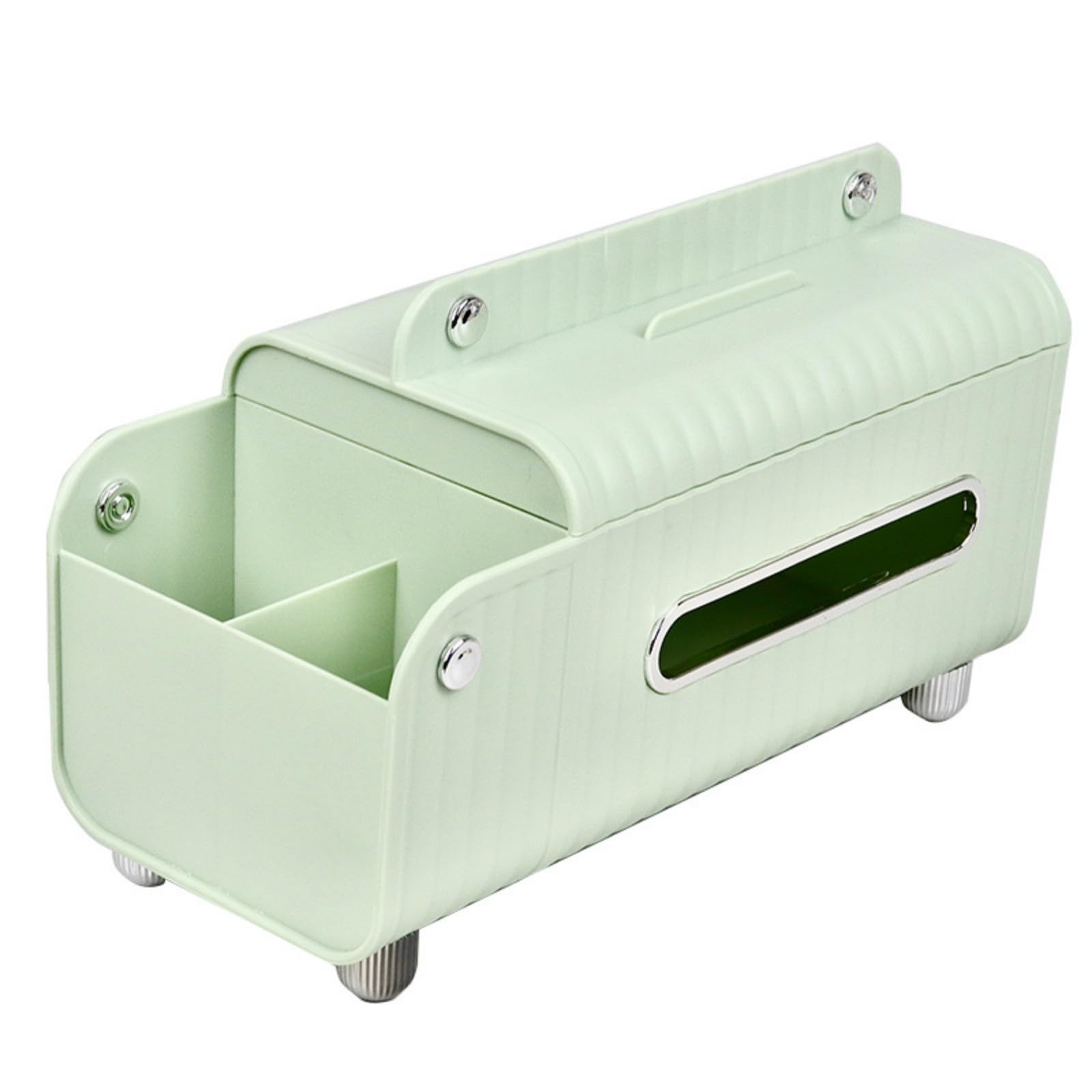 Multifunctional Desktop Tissue Box Practical Tissue Holder Box with Additional Storage Container for Any Room Use Living Room Decors