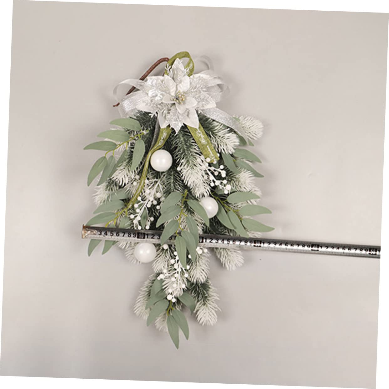IMIKEYA Lot De 2 Couronnes De Noël Artificielles pour Décoration Murale De Jardin Décoration Polyvalente Et Élégante pour La Maison