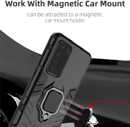 Miniatura 3 de Funda para Huawei P40 Pro a prueba de golpes, funda de silicona resistente de cuerpo completo, funda protectora de doble capa con soporte de anillo