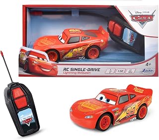 Jada Toys 203081008ACT Disney Pixar Cars Rayo McQueen, Radiosteuerung, 1:32, 14 cm, Monok 27 MHz, mit Vor- und Rückwärtsgang, Kinderspielzeug ab 4 Jahren