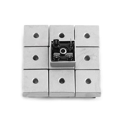 Set of 2 10pcs KBPC5010 50A 1000V High-Power Metal Case Single Phase Diode Bridge Rectifiers
