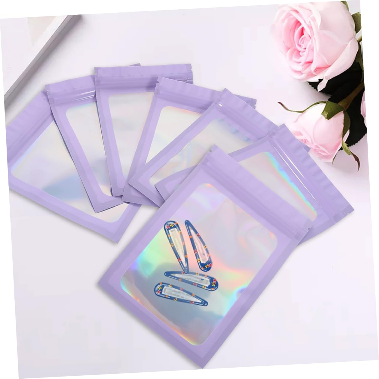 BESTYASH Sac à Bijoux Refermable Plastique Emballage pour Bijoux Scellable Pochette pour Petits Objets et Colliers