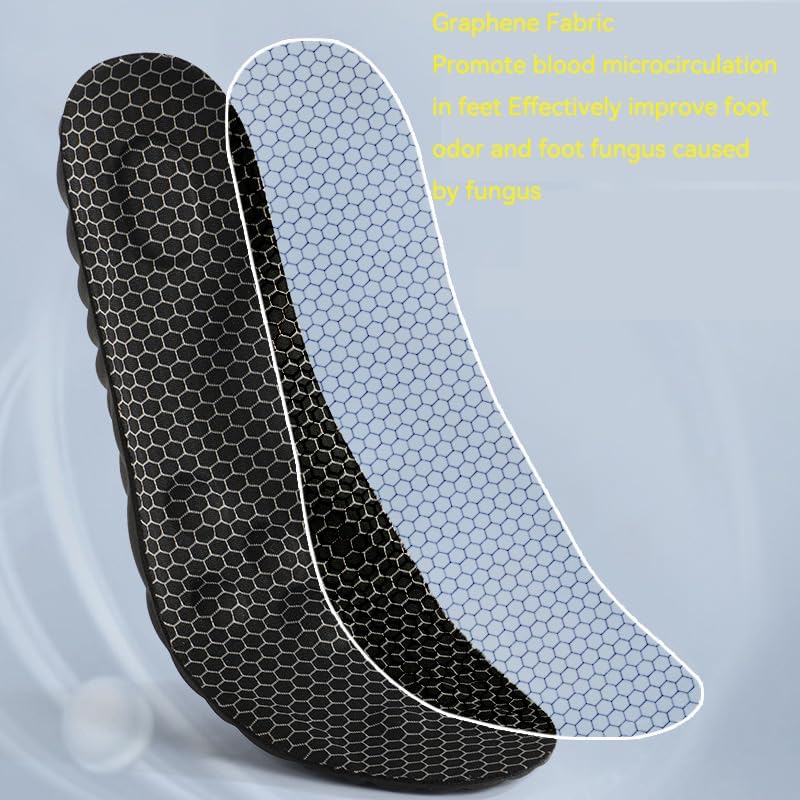 2 Pairs Cloud Insoles for Men Women - 4D Cloud Technology Insole - Super Soft Comfort Insoles, U-Shape Memory Foam Insoles (All-Black, Men: US 8-11.5) - Image 5