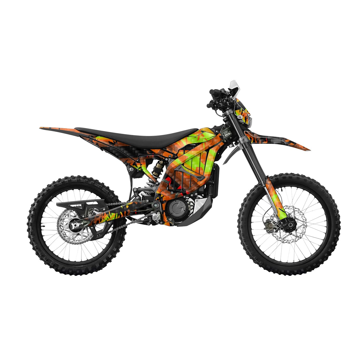 Carbon Fiber Surron Ultra Bee Graphics Kit Wrap - Blast Damage - Sur-Ron Skin - Premium 3M Vinyl Protective Wrap Decal Cover - Easy to Apply | Crafted in The USA by MightySkins