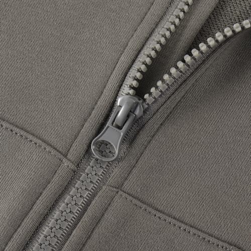 Image of Spring&Gege Boys Zip up Hoodie Soft Solid Classic Full Zip Hooded Sweatshirts for Kids (3-14 Years)