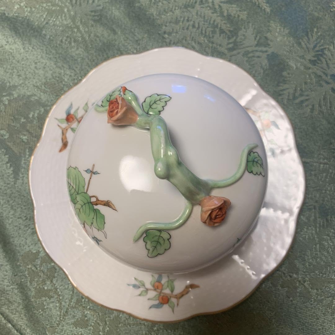 Amazon | ヘレンド ラウンドバター皿 ローズヒップ ハンガリー | ノー  