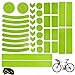 Adesivi Riflettenti Adesivo Riflettente Notte Riflettente Strisce per Ciclismo Adesivi Catarifrangenti Bici per caschi Bici, Auto, Moto, passeggini, ECC (verde)