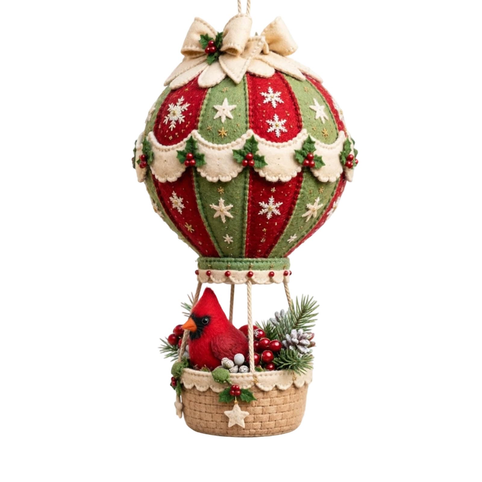 Christmas Hot Air Balloon Hanging DIY Kit, 3D Ornament Craft Set，D