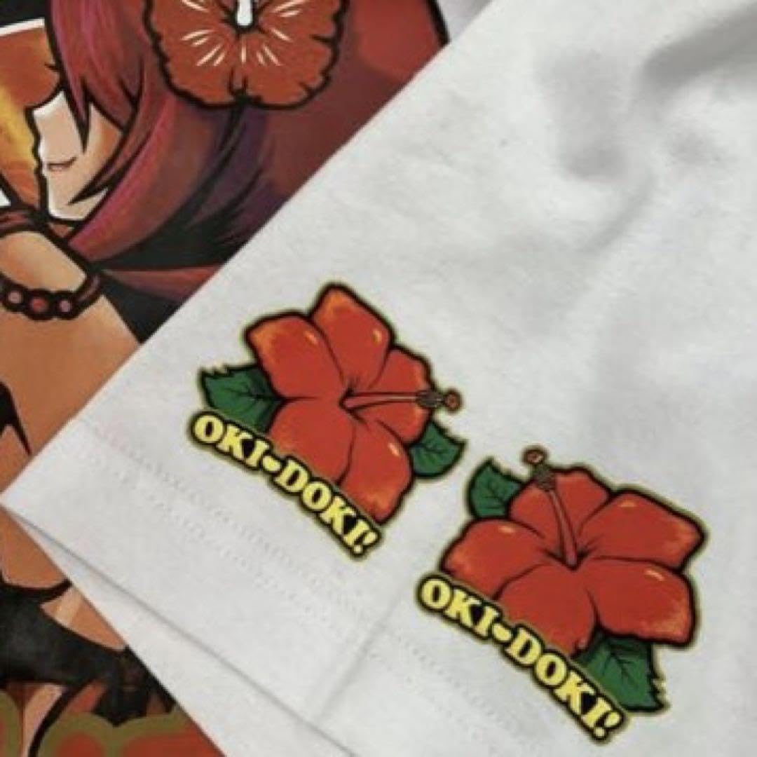 Amazon.co.jp: パチスロ 沖ドキ 半袖 Tシャツ 3L ホワイト カナ