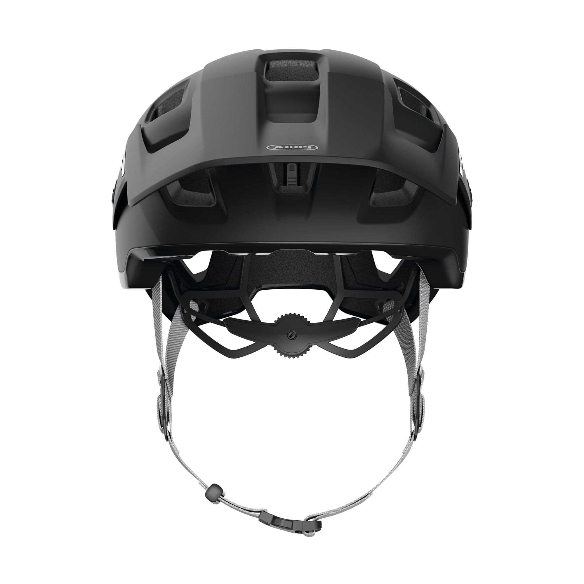 ABUS MTB-Helm MoDrop, Schwarz, L | In-Mold-Verfahren, Verstellsystem, Goggle-Halterung, Zopf-Öffnung