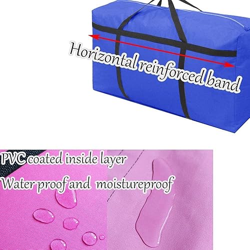 Miniatura 4 de Rowland Harbor 3 bolsas de almacenamiento resistentes con asa fuerte, bolsas de viaje para ropa para mudanzas, viajes, campamento, decoraciones de