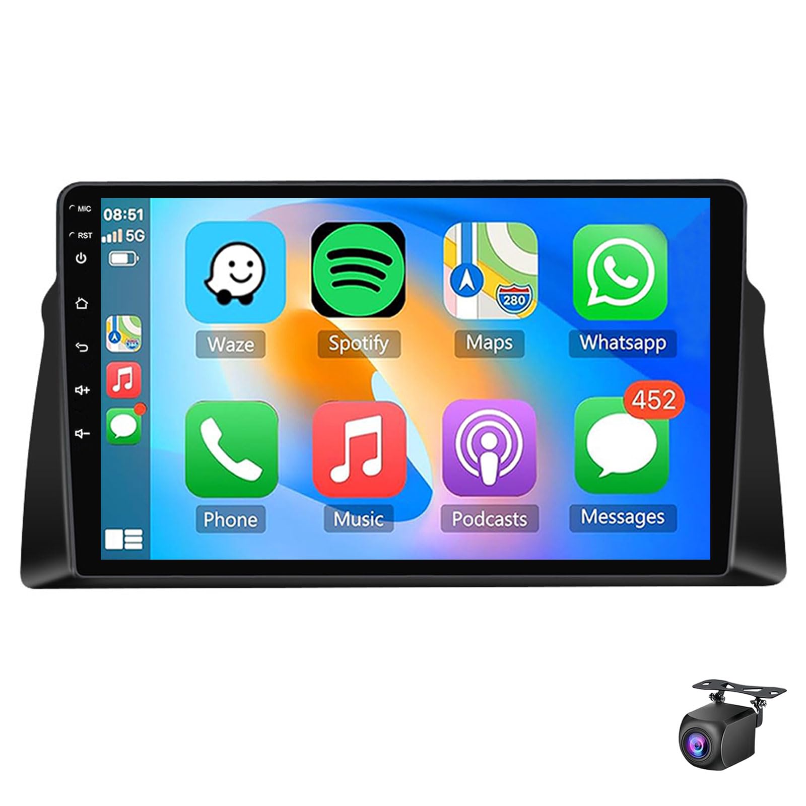 Android 15 Car Stereo For Lifan 720 2013-2015 9 Inch IPS 1280 * 720 Touch Screen Radio Wireless Carplay Android Auto 32EQ 5G WiFi Bluetooth GPS FM RDS SWC USB +Free AHD Backup Camer(Size:8Core 8+256G)