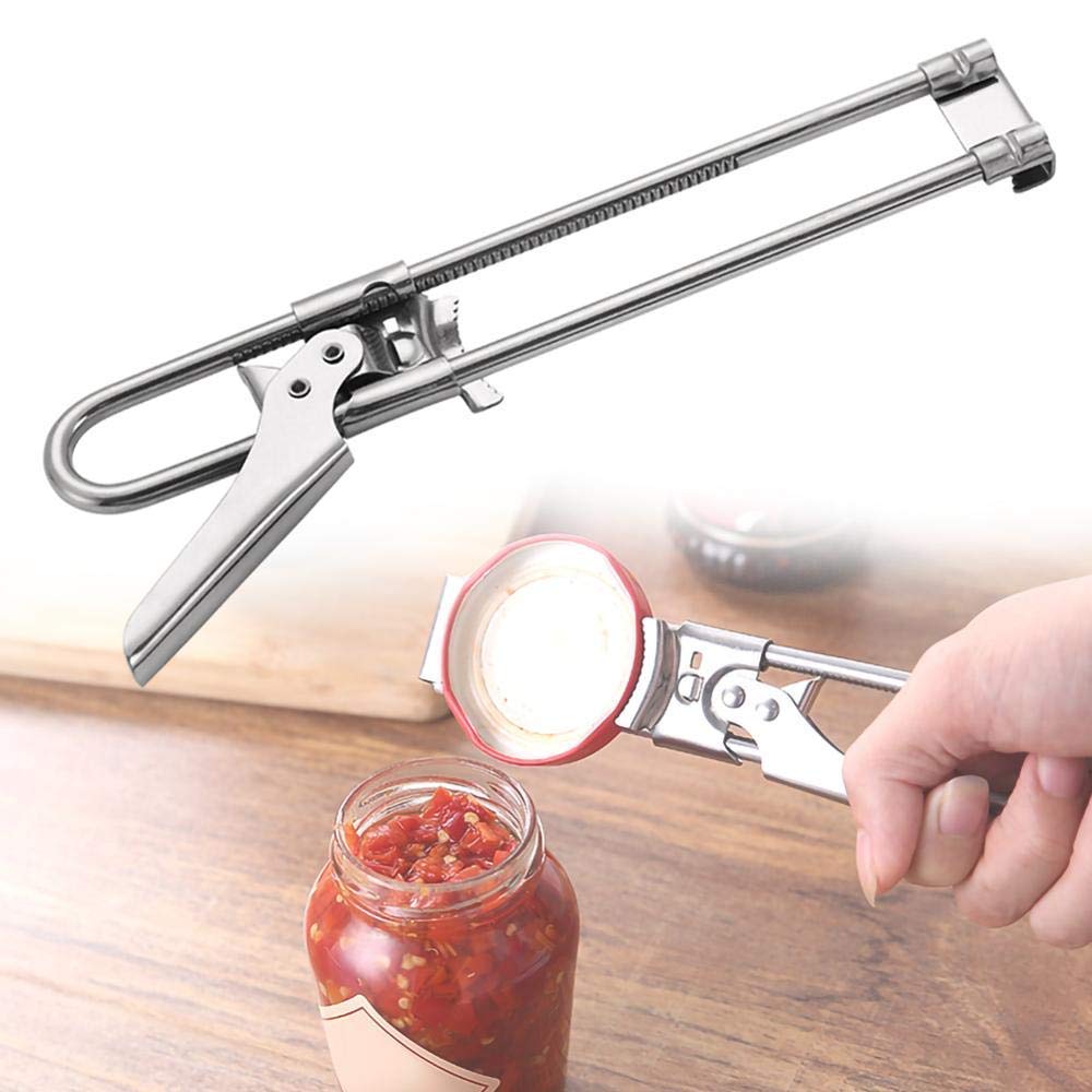 Sacacorchos Profesional Portátil Ajustable Manual Abridor de Tapa de Tarro de Acero Pinza Abridor de latas Suministros de Cocina Accesorios
