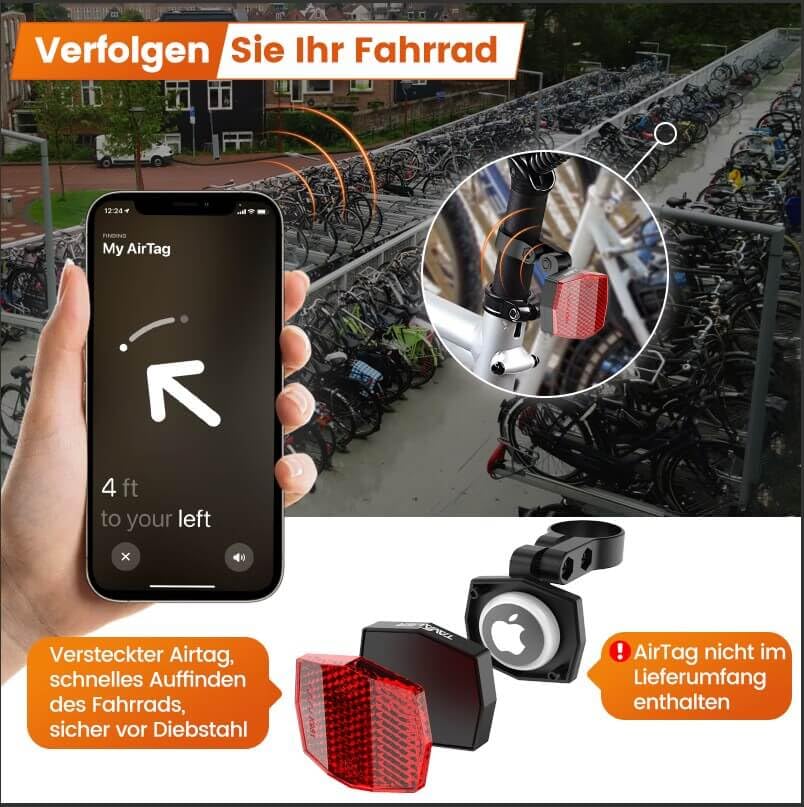 Réflecteur De Vélo Airtag - Support De Vélo Adapté Pour Apple Airtag Reflecteur Pour Airtag Support De Velo Apple Airtag Accessoire Antivol Reflecteur Rouge Velo Réflecteur De Vélo Airtag - Support De Vélo Adapté Pour Apple Airtag Reflecteur Pour Airtag Support De Velo Apple Airtag Accessoire Antivol Reflecteur Rouge Velo