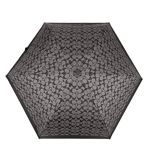 [コーチ] COACH  (折りたたみ傘) ブラックグレー×ブラック 