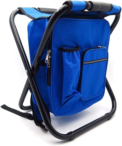 Miniatura 9 de HTTMT - Silla plegable portátil de pesca de camping taburete Mochila de viaje Bolsa de playa Número de artículo ET-Seat001