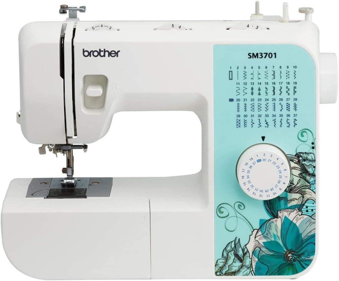 Brother SM3701 37 Stitch Sewing Machine with Premium Polyester Embroidery Thread Set a Complete Sewing and Embroidery Bundle (2 Items)