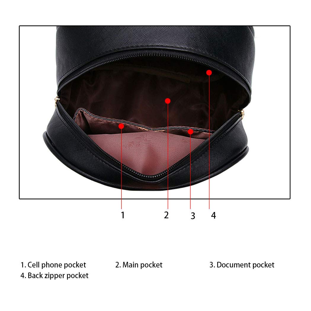 AINUOEY Donna Borse a Zaino Borsa a Zainetto Elegante Tracolla Zaini Firmate Marca Zainetti Antifurto PU pelle 76603 1 pz