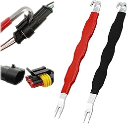 2 Pezzi Electrical Connector Separator, Rosso e Nero Automotive Terminal Disconnect Puller, Strumento Separatore per Connettori Elettrici Meccanici e Appassionati