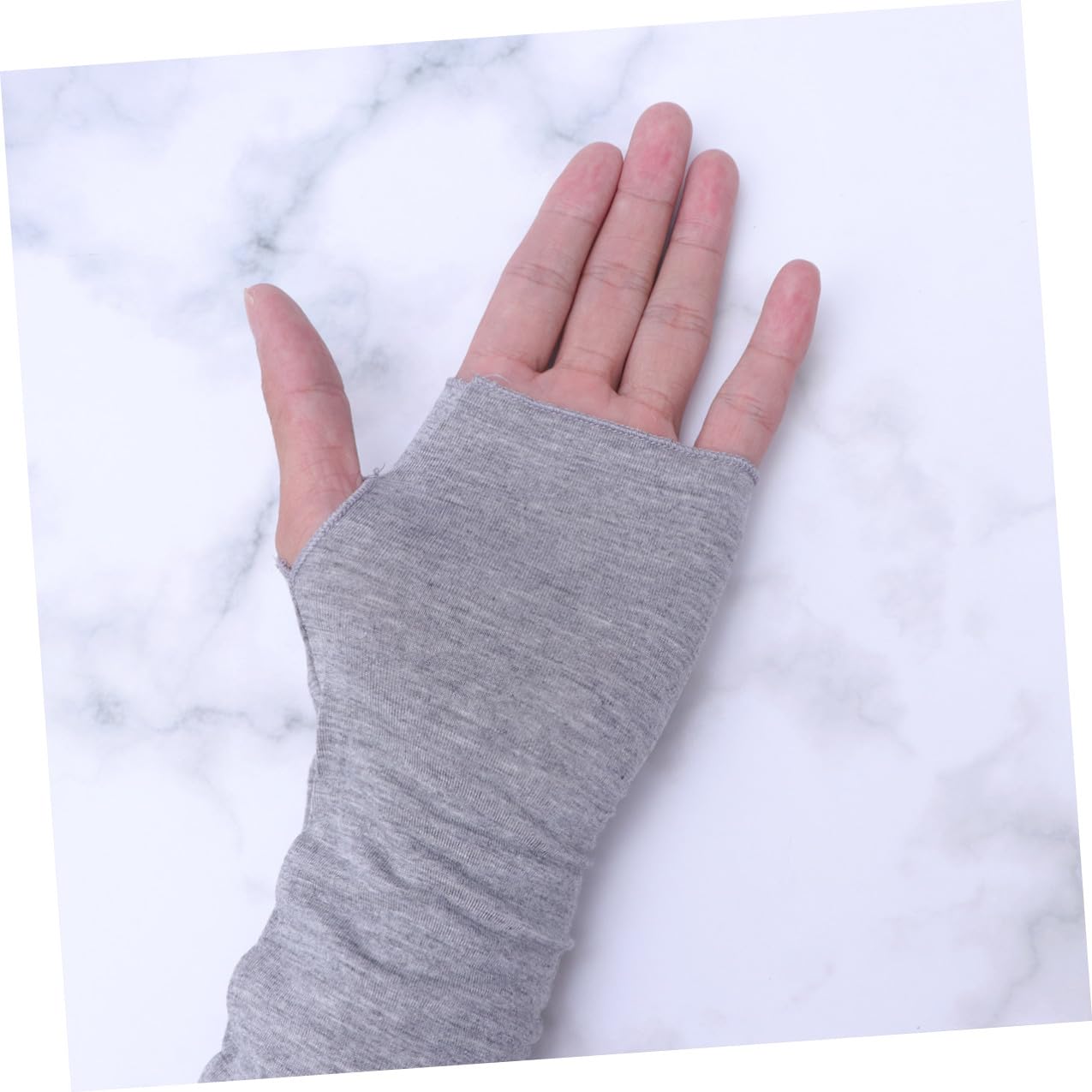 MAGICLULU 4 Paia Guanti Lunghi Estivi in Cotone senza Dita Protezione Uv, Facili da Indossare per Ciclismo e Attività All'aperto