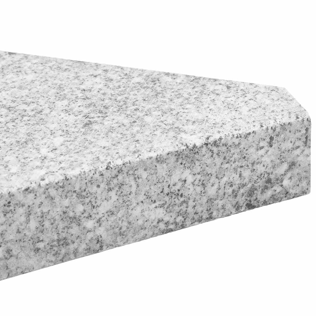 vidaXL Discos de Peso para sombrilla (2 Unidades, Granito Gris, Triangulares, 14 kg)