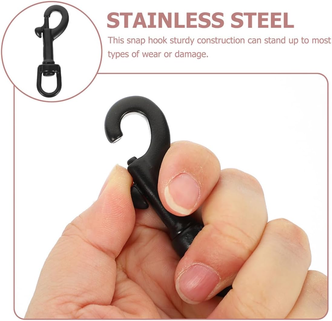PAREKS 4pcs Diving Hook Diving snap Hook q snap Bolt snap Hook s Hooks Black Heavy Duty Hook Black Leash Swivel snap Hook pet leashes Key Chain Trigger Hook Stainless Steel Clip hook/2315