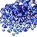 TecUnite 2000 Pieces Flat Back Gems Round Crystal Rhinestones 6 Sizes (1.5-6 mm) with Pick Up Tweezer and Rhinestones Picking Pen for Crafts Nail Face Art Clothes Shoes Bags DIY (Royal Blue)