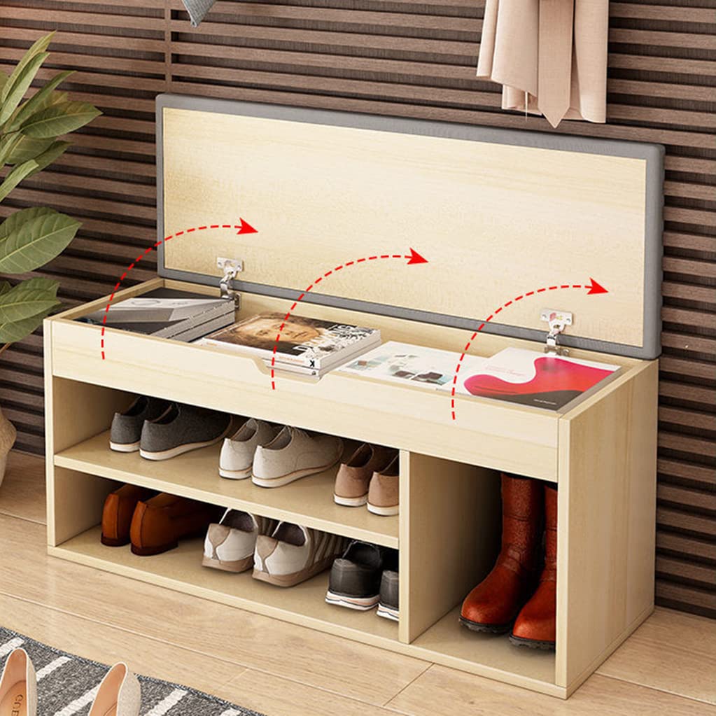 Scarpiera Salvaspazio Da Ingresso Moderna In Legno Rovere 63X24x115