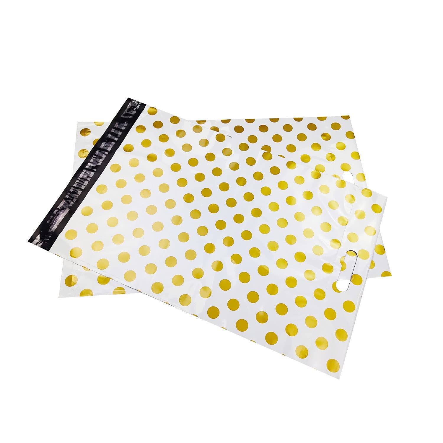 Buste Spedizione 50 pz DOT Dorati Handy Courier Bag Stampato Poly Buste di imballaggio con Borse di stoccaggio con corriere autoalier Sacchetti di imballaggio Buste per Spedizioni
