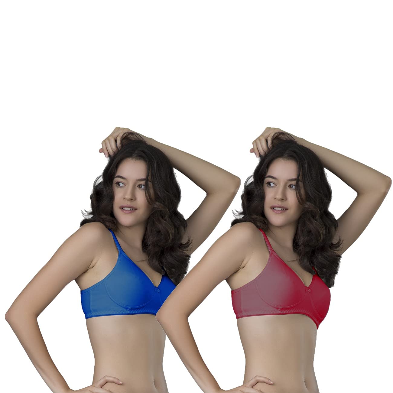 intimacy lingerie Women's Polyester Non-Padded | Non-Wired | Full Coverage | Molded, with Hidden Side Shaper Regular Bra | 2 Piece | (Combo2_ES06_P)-picture-28