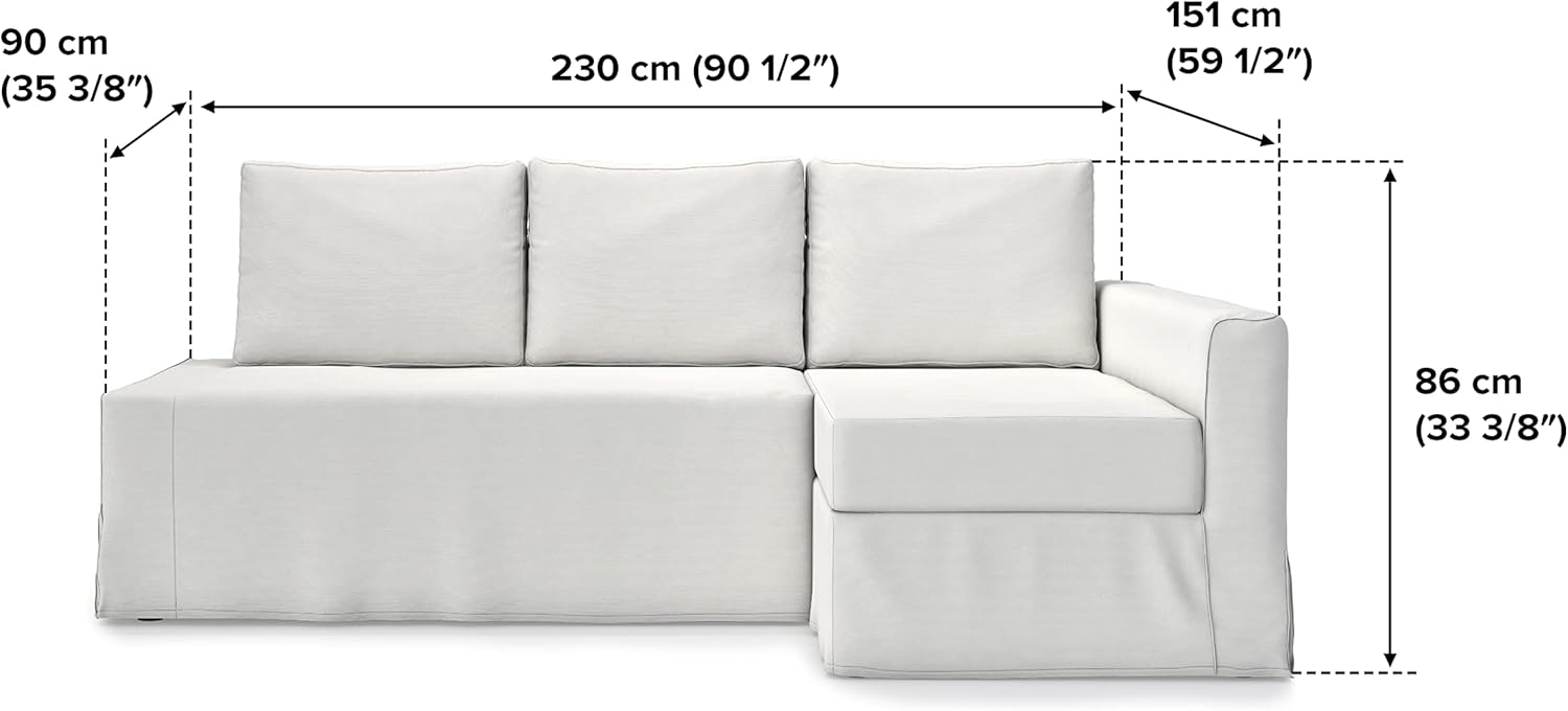 TLYESD Friheten Sofa Cover Replacement for IKEA Friheten Couch Cover, Friheten Cover, Friheten Sleeper Sofa Cover Only!(Foggy Grey, Right Chaise)