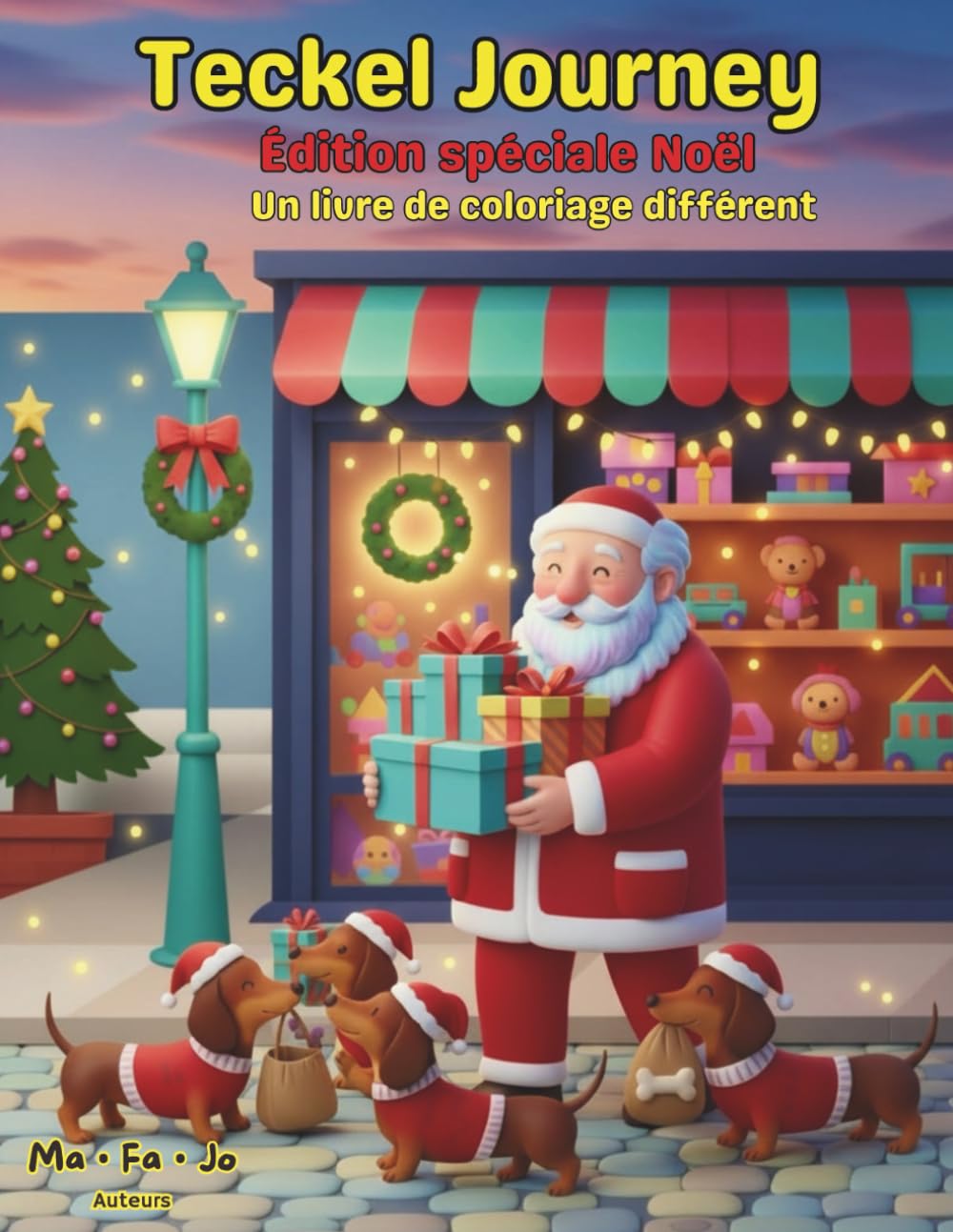Teckel Journey - Édition spéciale de Noël: Livre de coloriage de chiots super mignon