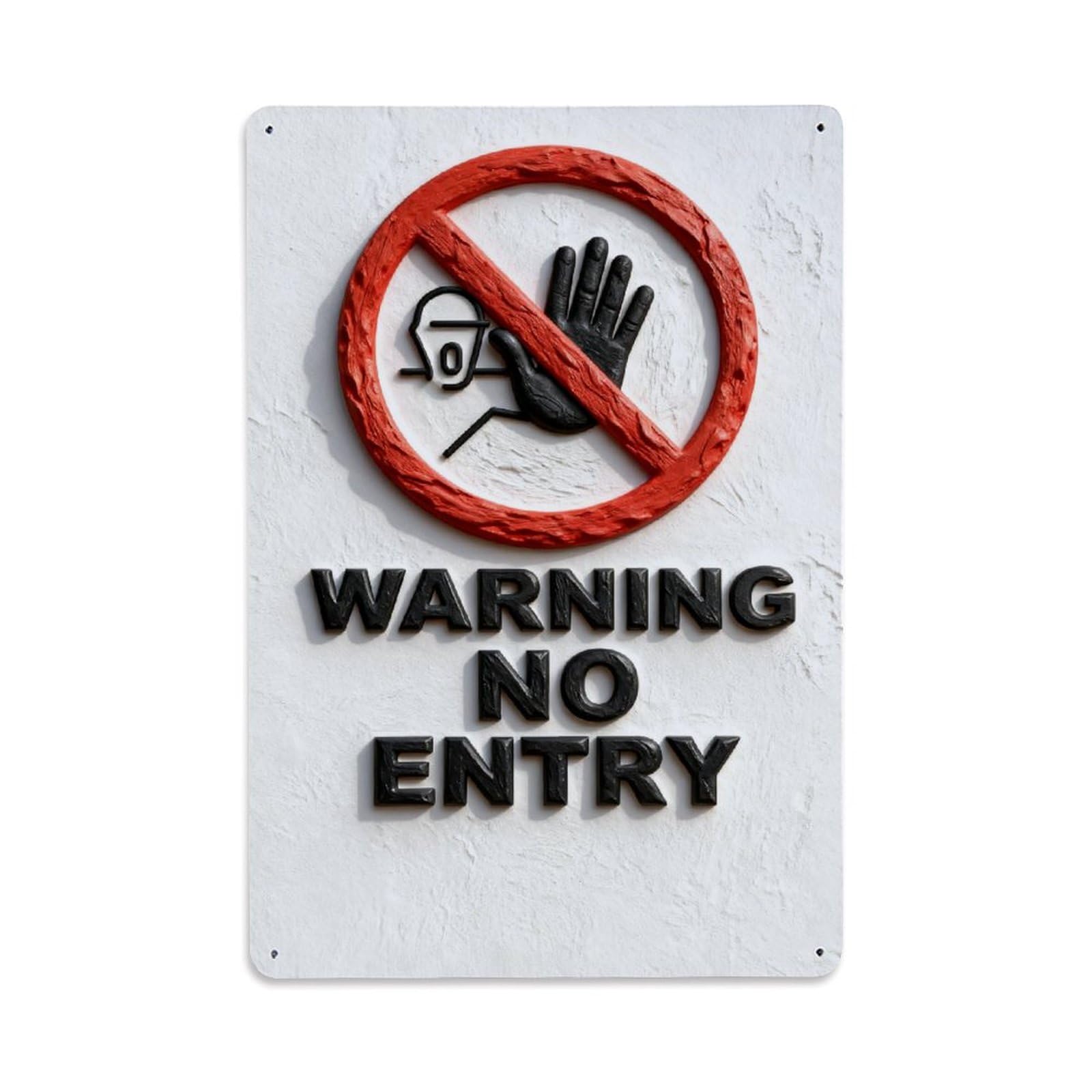 No Entry Sign Warning Vintage Metal Tin Sign Retro Wall Decor, Bar Garage Cafe Kitchen Home Wall Art Poster Decoration 8x12inches