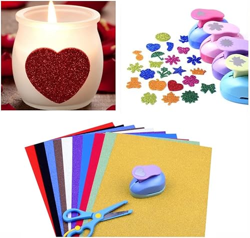 Miniatura 6 de Baisunt 20 hojas de papel de cartulina negro con purpurina para proyectos de arte de bricolaje álbumes de recortes decoración de fiesta de boda