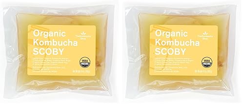 Miniatura 5 de SCOBY - Kit de iniciación de kombucha 100% orgánico, paquete de 2 unidades, 100% garantizado para preparar, cultura fresca y viva con líquido de