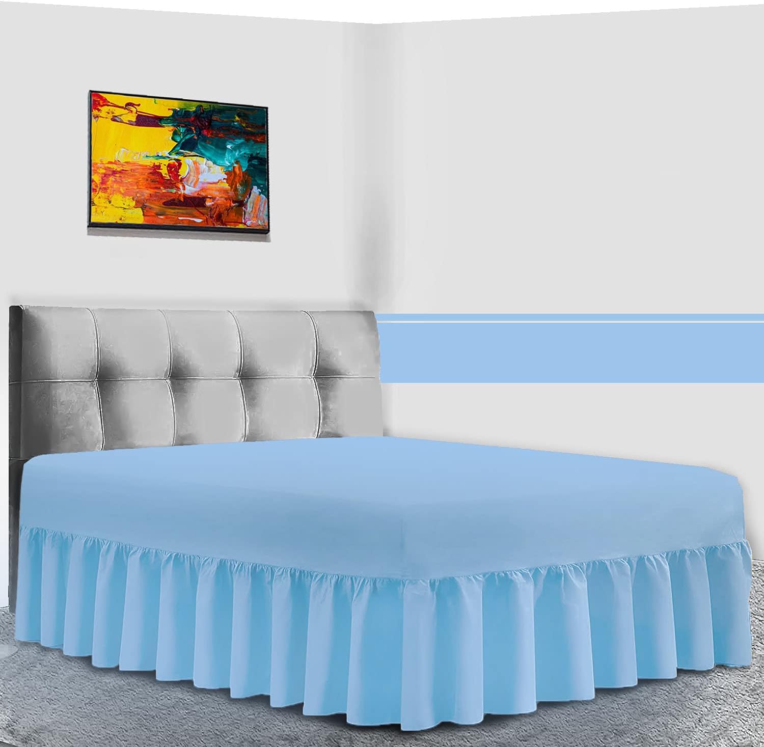 GC GAVENO CAVAILIA Fitted Valance Sheets Double Bed Sheet Non Iron