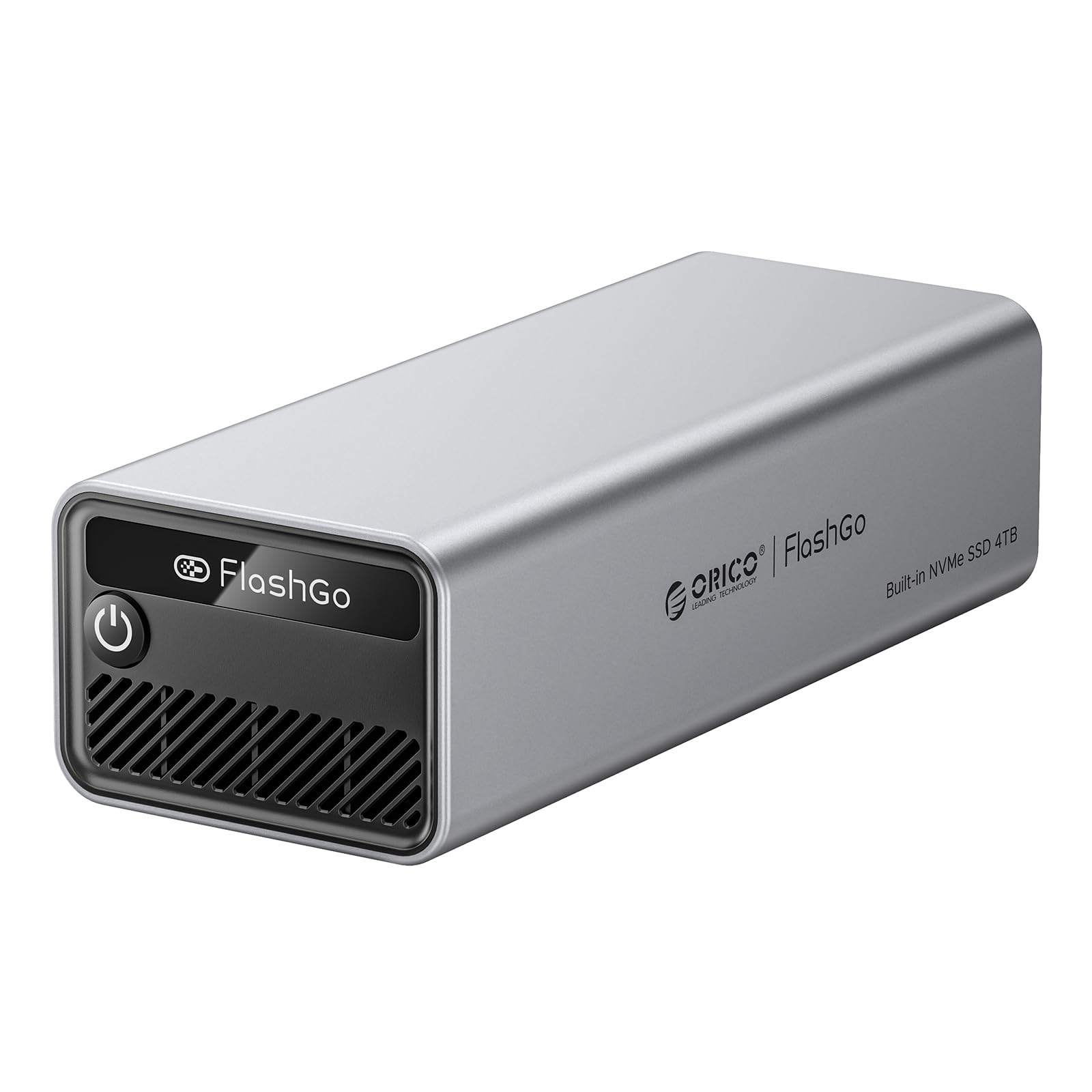 ORICO FlashGo 4TB External SSD Up to 3200MB/s, Thunderbolt 4 (40Gbps), USB-C (10Gbps) External Solid State Drive, Aluminum Alloy & Built-in Fan Design for Mac mini MacBook Video Eediting - FG02