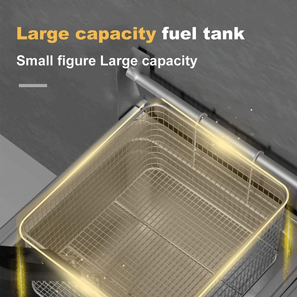 Gas Fryer Commercial Deep Fryer with Basket Stainless Steel Fryers Adjustable Temperature and Removable for Home and Restaurant Use Easy Clean (Size : Double Cylinder)