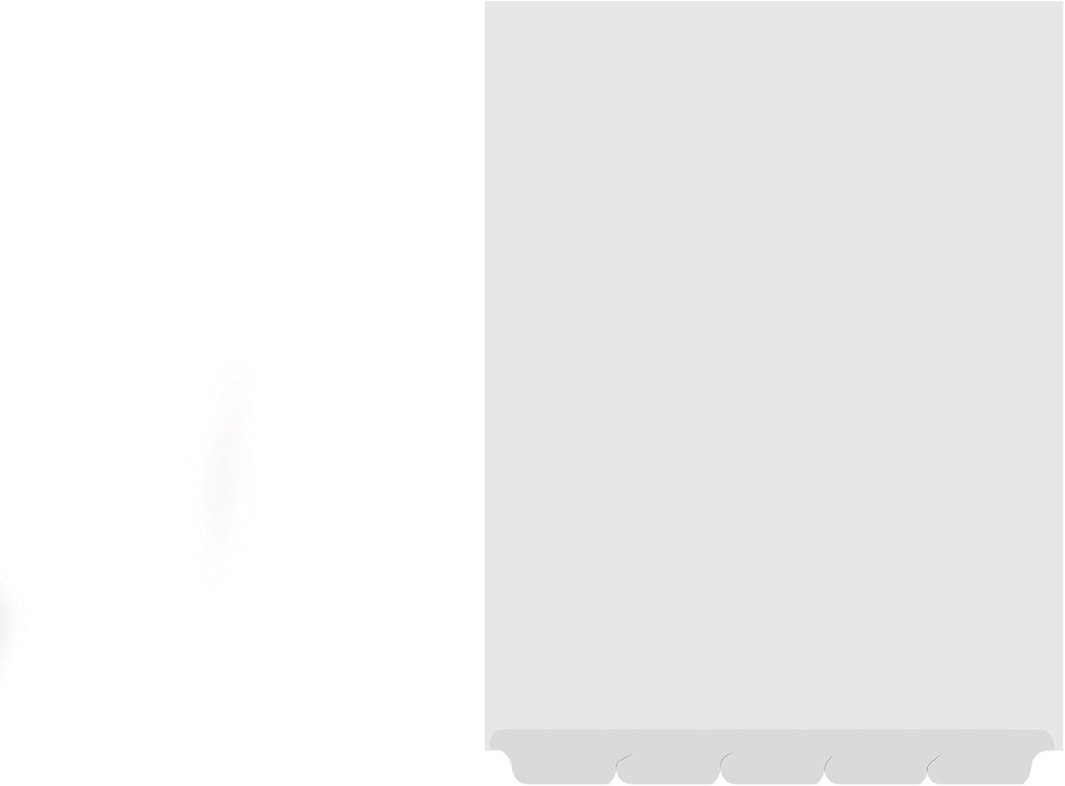 Kleer-Fax Letter-Size Plain Die-Cut Bottom-Tab Dividers