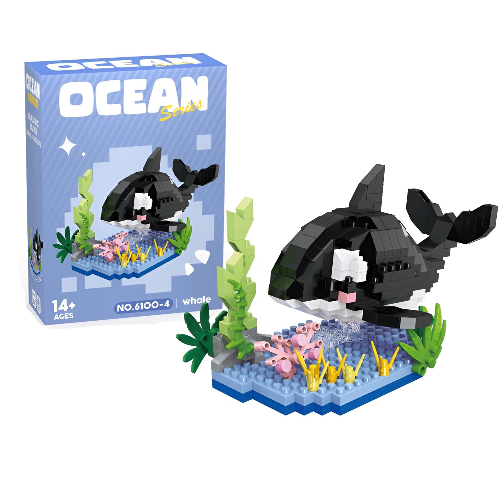Orca Mini Building Set, Ocean Animal Model Kit Home Decor Gifts