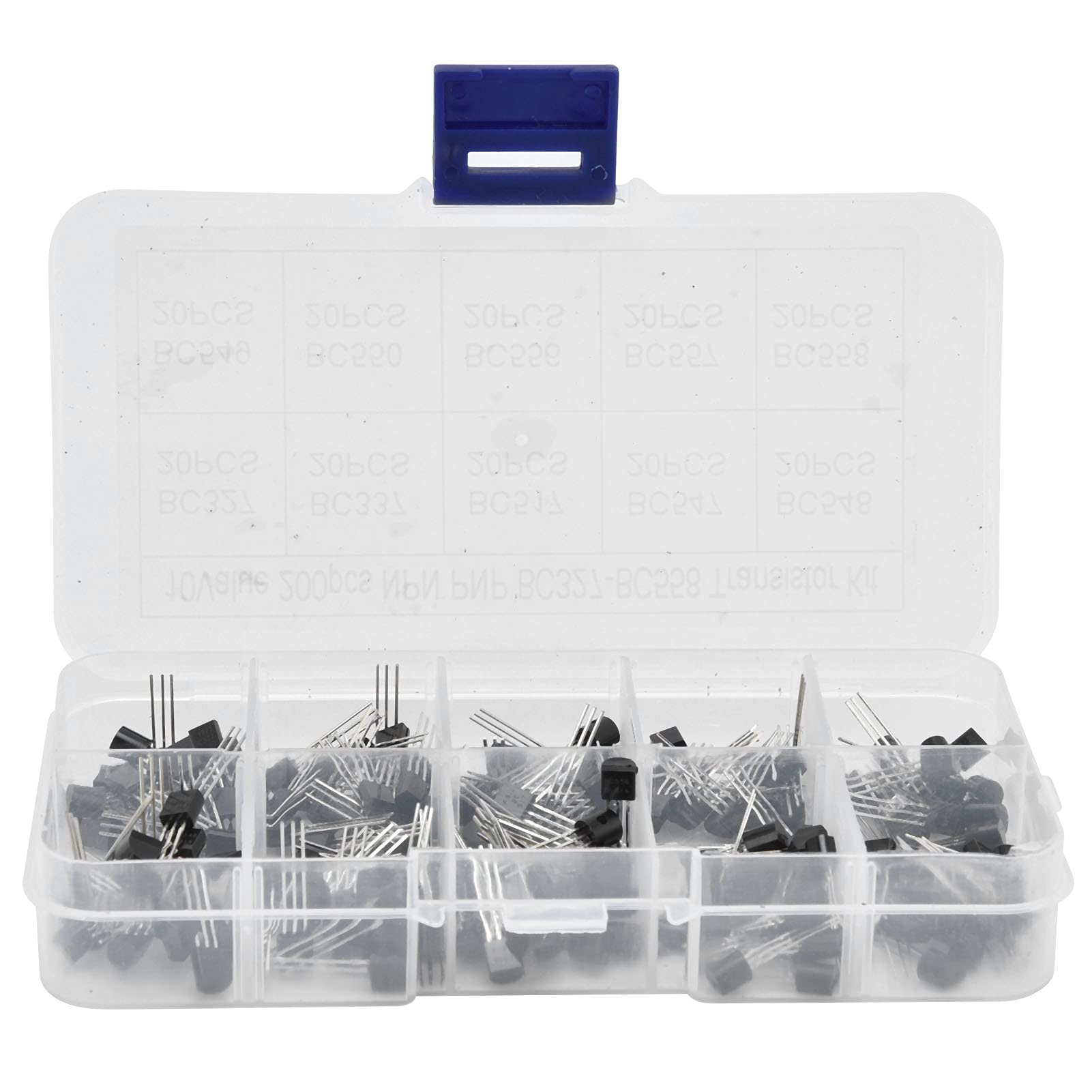 200 Stück Transistor Set, Dioden Sortiment Kit Mit Clear Box,BC327 BC337 BC517 BC547 BC548 BC549 BC550 BC556 BC557 BC558